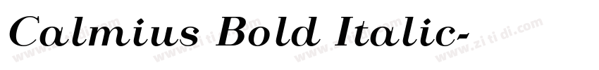 Calmius Bold Italic字体转换